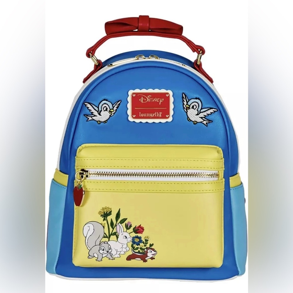 Loungefly Disney Snow White Cosplay Bow Handle Double Shoulder Strap Bag/Purse